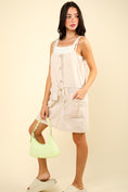 Load image into Gallery viewer, VERY J Half Button Drawstring Sleeveless Romper
