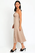 Load image into Gallery viewer, Le Lis Flare Front Tie Front Slit Midi Dress
