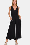 Load image into Gallery viewer, Zenana Surplice Neckline Sleeveless Jumpsuit
