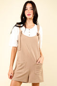 Load image into Gallery viewer, VERY J Tie Shoulder Front Pocket Romper
