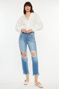 Load image into Gallery viewer, Kancan Distressed Frayed Hem Cropped Jeans
