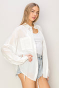 Load image into Gallery viewer, HYFVE Button Up Drop Shoulder Shirt
