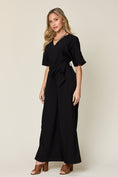 Load image into Gallery viewer, Double Take Full Size V-Neck Tied Side Slit Jumpsuit
