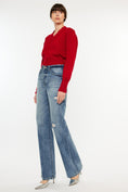 Load image into Gallery viewer, Kancan Distressed High Waist Bootcut Jeans
