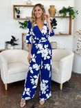 Load image into Gallery viewer, Double Take Full Size Printed Tie Back Wide Leg Jumpsuit
