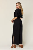 Load image into Gallery viewer, Double Take Full Size V-Neck Tied Side Slit Jumpsuit
