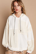 Load image into Gallery viewer, POL Exposed Seam Hooded Knit Top
