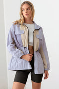 Load image into Gallery viewer, Le Lis Color Block Collared Wind Breaker Jacket
