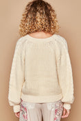 Load image into Gallery viewer, POL Cable Knit Cutout Long Sleeve Sweater
