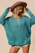 Load image into Gallery viewer, BiBi Thumb Opening Long Sleeve Top with Kangaroo Pocket
