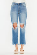 Load image into Gallery viewer, Kancan Distressed Frayed Hem Cropped Jeans
